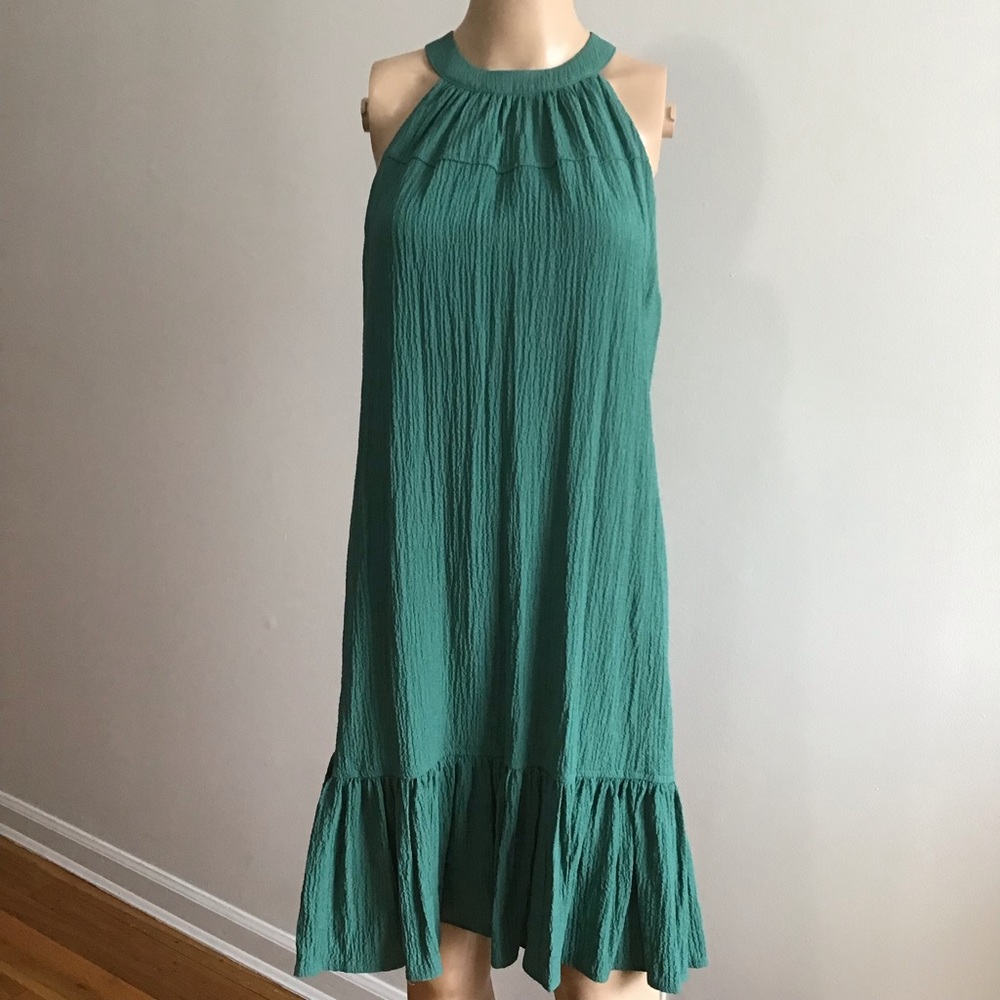 Calvin Klein Green Halter Sleeveless Dress Size 8